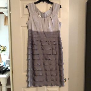 2 tone silver cocktail dress